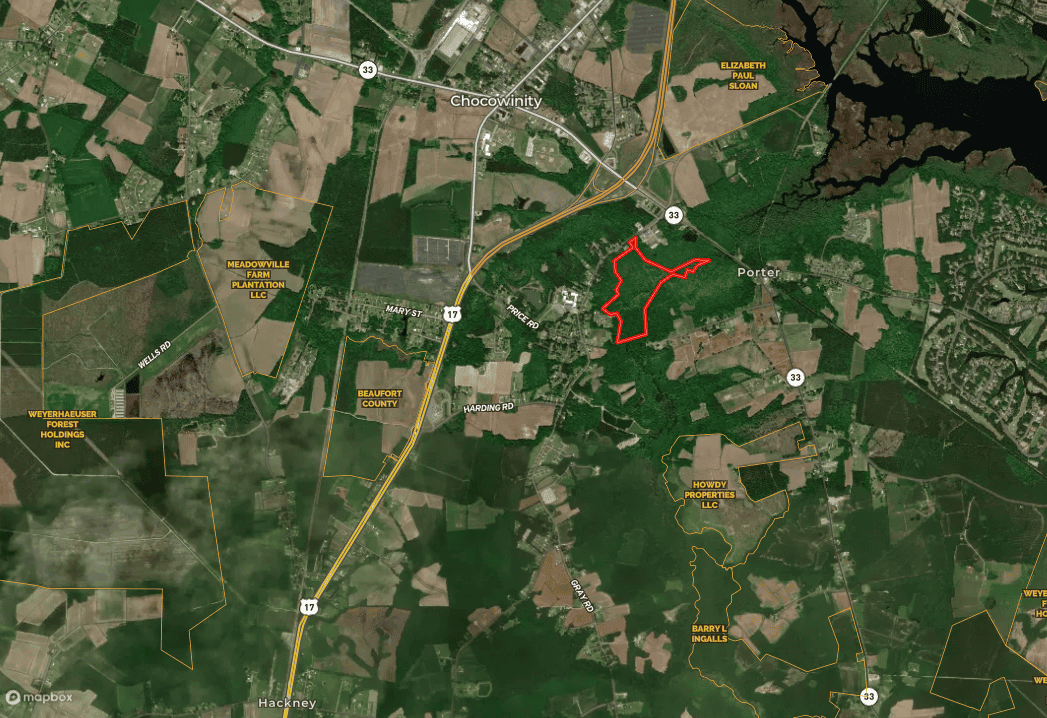 53-Acre Duck Hunting Land on Chocowinity Creek